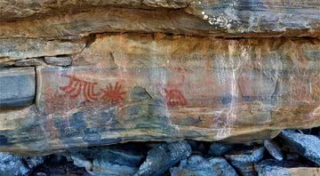 Pinturas rupestres encontradas no norte da Bahia - Divulgação/Engie