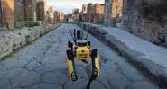 Trecho de vídeo mostrando robô andando pela cidade histórica - Divulgação/ Youtube/ Pompeii