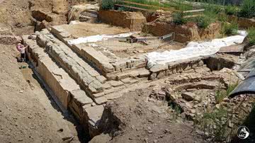 Imagem do templo romano escavado em Sarsina, na Itália - Reprodução/Facebook/Ministero della Cultura