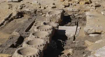 Templo encontrado em Abu Ghurab, no Egito - Divulgação/M. Osman