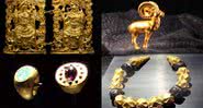 Alguns dos itens e ouro da coleção encontrada no Afeganistão - Wikimedia Commons