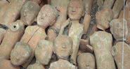 Figuras de cerâmica encontradas na tumba do imperador Wen - Divulgação / IC