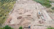 Visão das três tumbas descobertas em Roque del Die, França - Divulgação/Pascal Druelle/Inrap