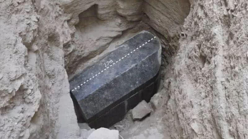 O sarcófago descoberto em Alexandria - Divulgação/Ministério de Antiguidades do Egito