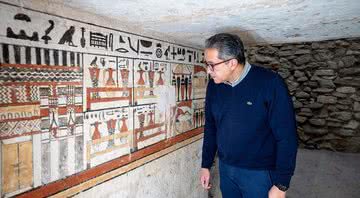Tumba descoberta em Saqqara, no Egito - Divulgação/Facebook/Ministry of Tourism and Antiquities