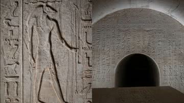Parte do sarcófago e tumba descoberta recentemente no Cairo - Divulgação/Instituto Tcheco de Egiptologia/Petr Košárek