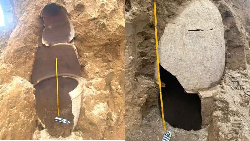 Urnas funerárias descobertas no Equador - Divulgação/Facebook/Alcaldia de Vinces