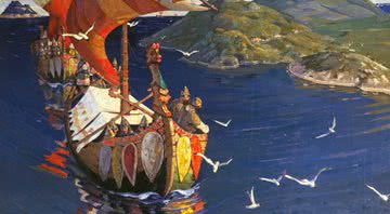 Pintura de barcos vikings - Wikimedia Commons