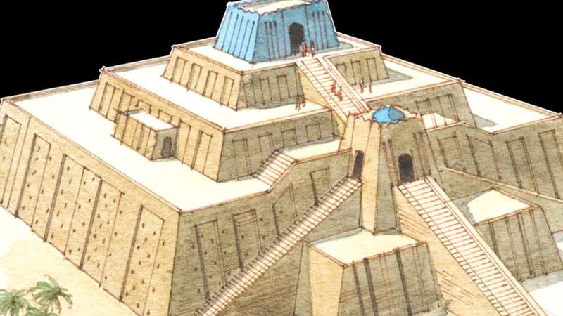 Representação de um antigo zigurate - Divulgação