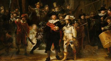 Obra "A Ronda Noturna" de Rembrandt - Domínio Público