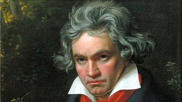 Pedaço de retrato de Ludwig van Beethoven em 1820, pelo pintor Joseph Karl Stieler - Pintura de Joseph Karl Stieler/Creative Commons