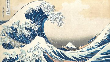'A Grande Onda de Kanagawa', de Katsushika Hokusai - Domínio Público via Wikimedia Commons