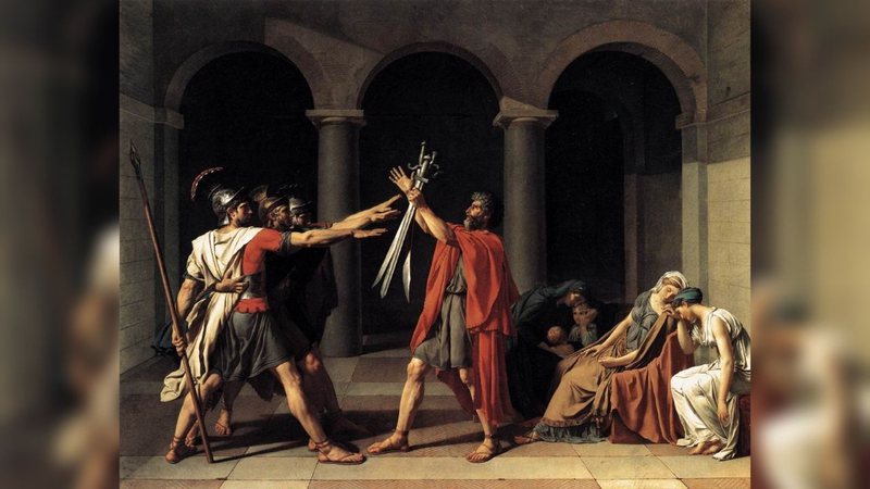 O Juramento dos Horácios, de Jacques-Louis David - Domínio Público/ Creative Commons/ Wikimedia Commons