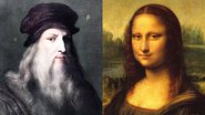 Autorretrato de Leonardo da Vinci e recorte de 'Mona Lisa' (1503), sua mais famosa obra de arte - Domínio Público via Wikimedia Commons