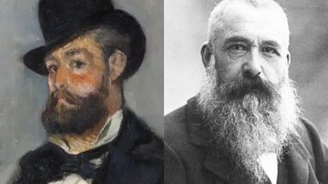 Pintura de Léon Monet, feita pelo irmão (à esqu.) e o pintor impressionista Claude Monet (à dir.) - Domínio Público