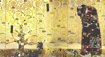 Detalhes do impressionante mosaico 'Stoclet Frieze' - Domínio Público/ Creative Commons/ Wikimedia Commons