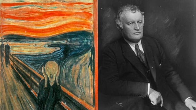 Quadro 'O Grito' e seu pintor, o norueguês Edvard Munch - Domínio Público via Wikimedia Commons