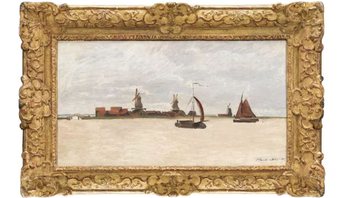 Pintura de Monet intitulada "O Voorzaan e o Westerhem" - Divulgação / Museu Zaans