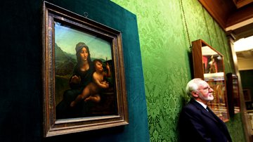 Quadro da 'Virgem do Fuso', de Leonardo da Vinci, na Galeia Nacional da Escócia - Getty Images