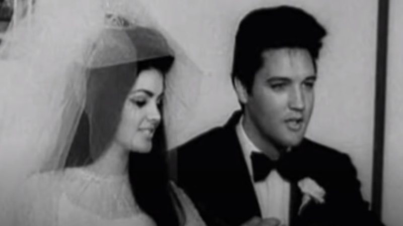 Elvis e Priscilla no casamento - Reprodução/Vídeo/Youtube