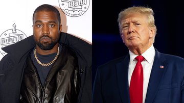 Kanye 'Ye' West, rapper americano, e Donald Trump, ex-presidente dos Estados Unidos - Getty Images