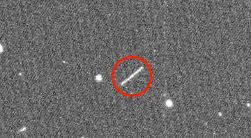 Asteroide 2020 QG em sua passagem próxima da Terra - Divulgação/ZTF/Caltech Optical Observatories