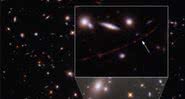 Estrela 'Earendel' - Divulgação/NASA, ESA, B. Welch (JHU), D. Coe (STScI), A. Pagan (STScI)