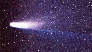 Fotografia de 1986 do Cometa Halley - Domínio Público via Wikimedia Commons