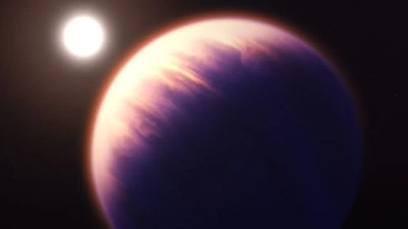 Representação de como seria o planeta WASP-193b - Divulgação/NASA, ESA, CSA