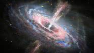 Ilustração representando um quasar - Divulgação/ NASA, ESA, Joseph Olmsted (STScI)