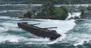 Barco preso nas Cataratas do Niágara se move depois de um século - Reprodução Niagara Park