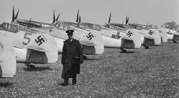 Aviões nazistas utilizados no filme Battle of Britain, em 1968 - Getty Images