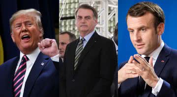 Trump, Bolsonaro e Macron marcaram presença nas brigas - Getty Images