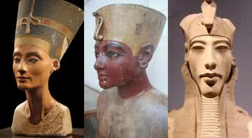 Nefertiti, Tutancâmon e Aquenáton - Wikimedia Commons