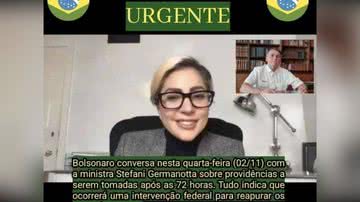 Montagem contendo Lady Gaga em videochamada com presidente Jair Bolsonaro - Divulgação / Redes sociais
