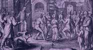Pintura que retrata a epidemia de 1518 - Arquivo Público