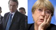 Jair Bolsonaro e Michelle Bachelet - Reprodução