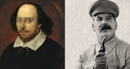 Retratos de Shakespeare e Stalin respectivamente - Creative Commons