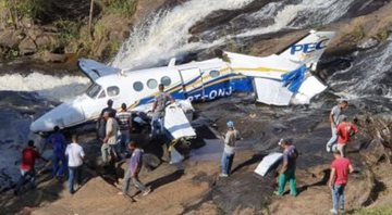 Avião envolvido no acidente que tirou a vida de Marília Mendonça - Divulgação/Polícia Militar de Minas Gerais