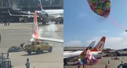 Balão no Aeroporto de Guarulhos, em SP - Divulgação/ Twitter/ @DidigoSantini
