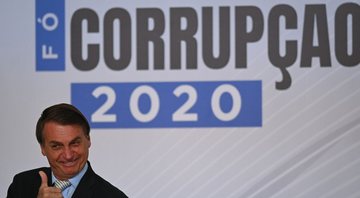 Jair Bolsonaro no fórum de combate a corrupção - Getty Images