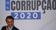 Jair Bolsonaro no fórum de combate a corrupção - Getty Images