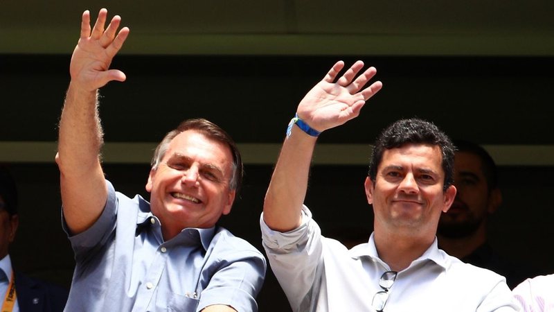 Bolsonaro e Moro em fevereiro de 2020