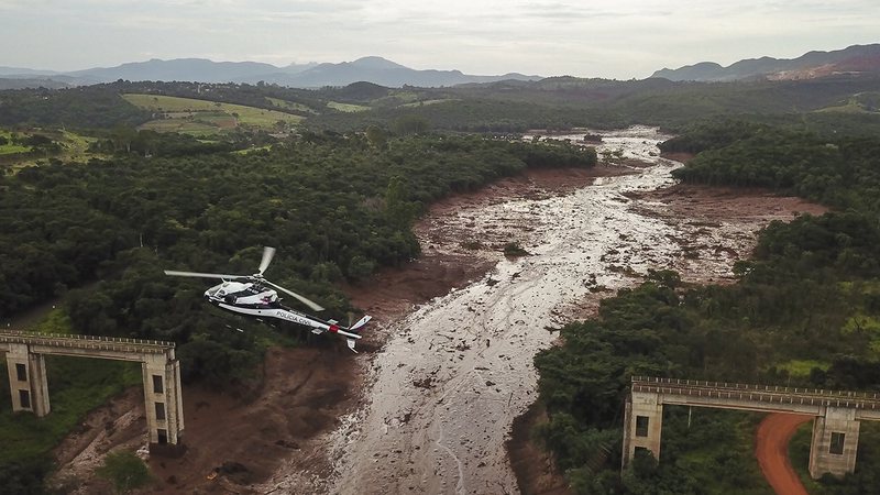 Deslizamento das barragens da Vale, em Brumadinho - Getty Images