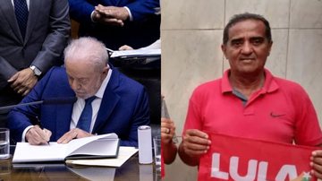 Presidente Lula e o eleitor que entregou a caneta - Getty Images e Reprodução / Facebook