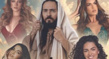 Cartaz de peça mostra Jesus entre mulheres com roupas decotadas - Divulgação/Redes sociais