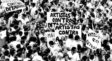 Protesto contra a censura artística na ditadura militar - Divulgação