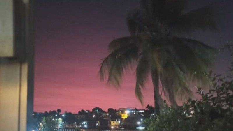 Céu rosado no Rio de Janeiro - Divulgação/TV Globo