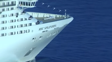A embarcação MSC Splendida em um vídeo promocional - Divulgação / Youtube (Big Travel & Central Marítima Brasil)