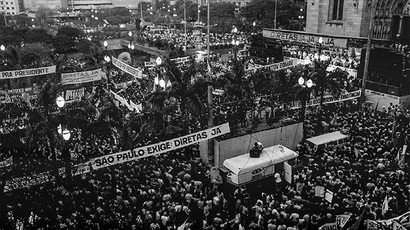“Diretas Já” em histórico comício de 25 de janeiro de 1984, na Praça da Sé - Governo de São Paulo